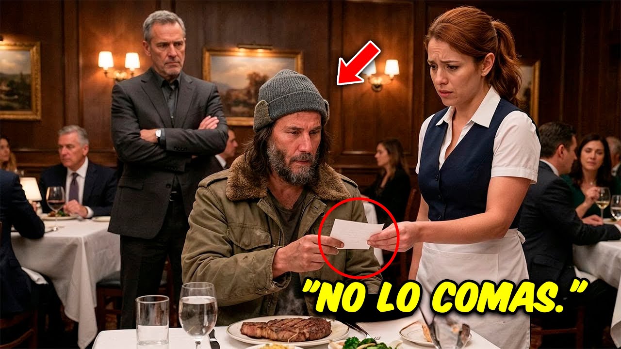 Keanu Reeves Va De Incógnito, Pide Un Bistec, Una Camarera Le Da Una Nota Impactante.