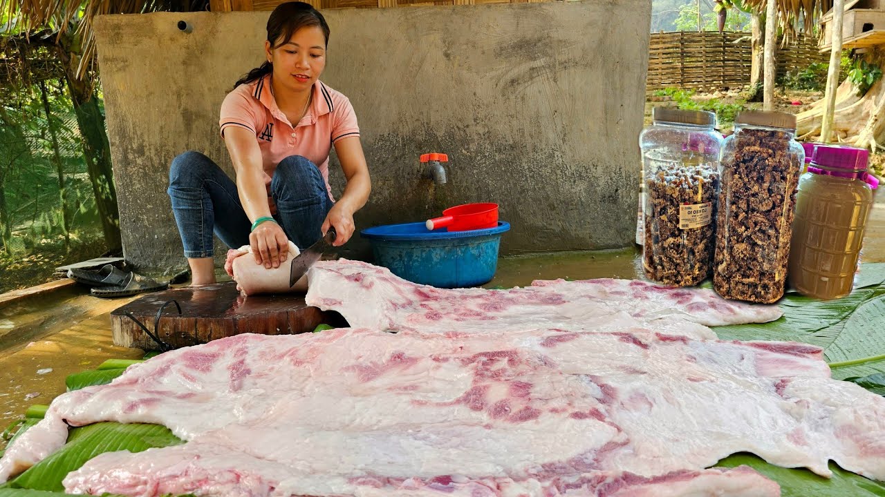 45 Days: How to make cooking oil from lard, cook delicious dishes from wild snails, go to the market