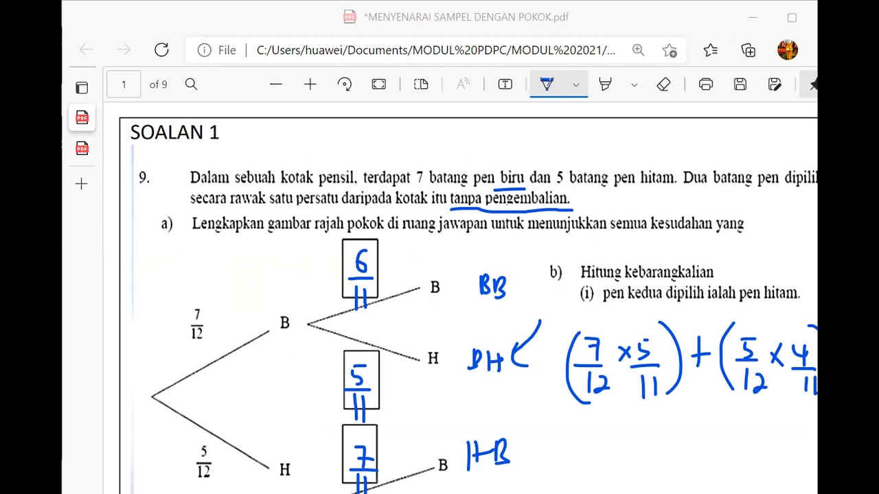 BAB 9 TINGKATAN 4 POKOK KEBARANGKALIAN 1