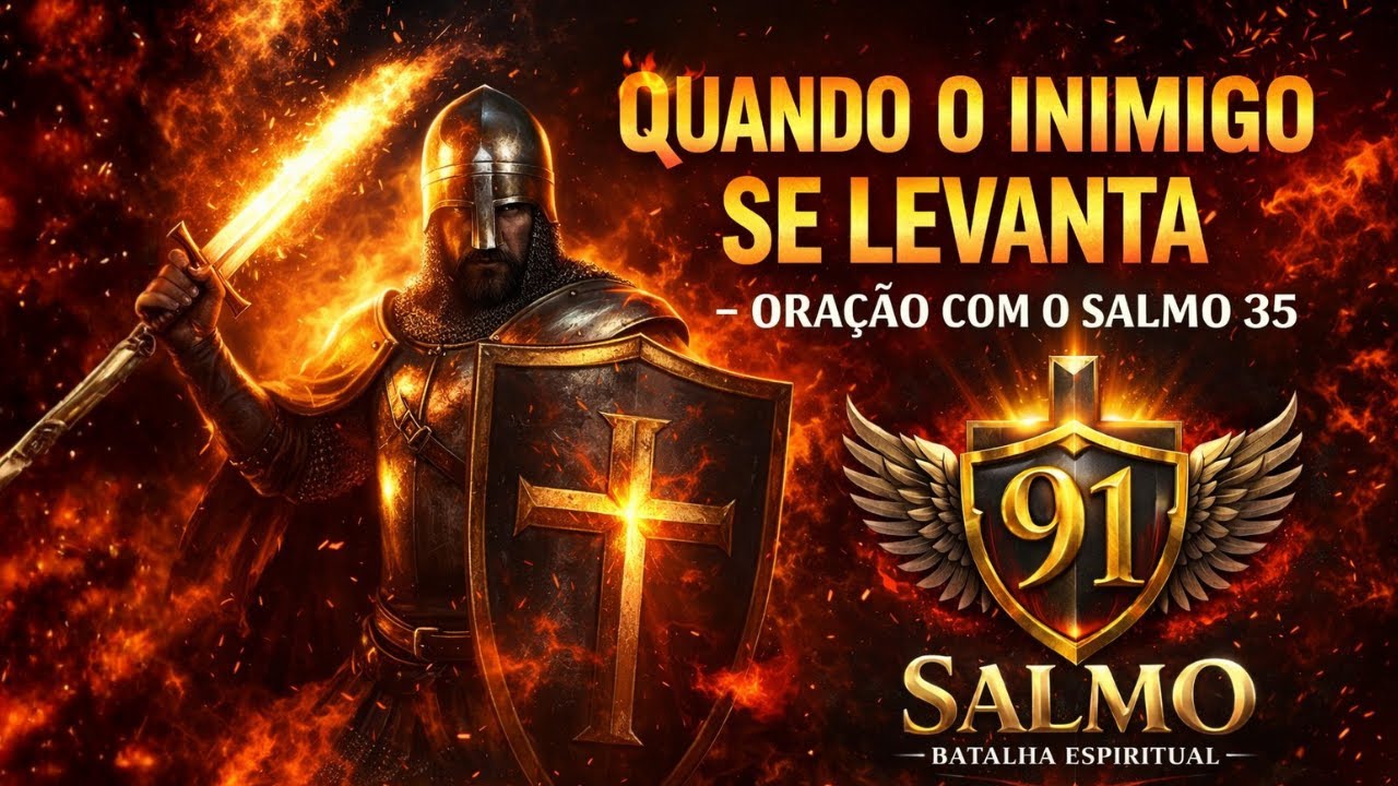 🔥 Quando o Inimigo Se Levanta — Oração Com o Salmo 35 Para Guerra Espiritual e Livramento Hoje