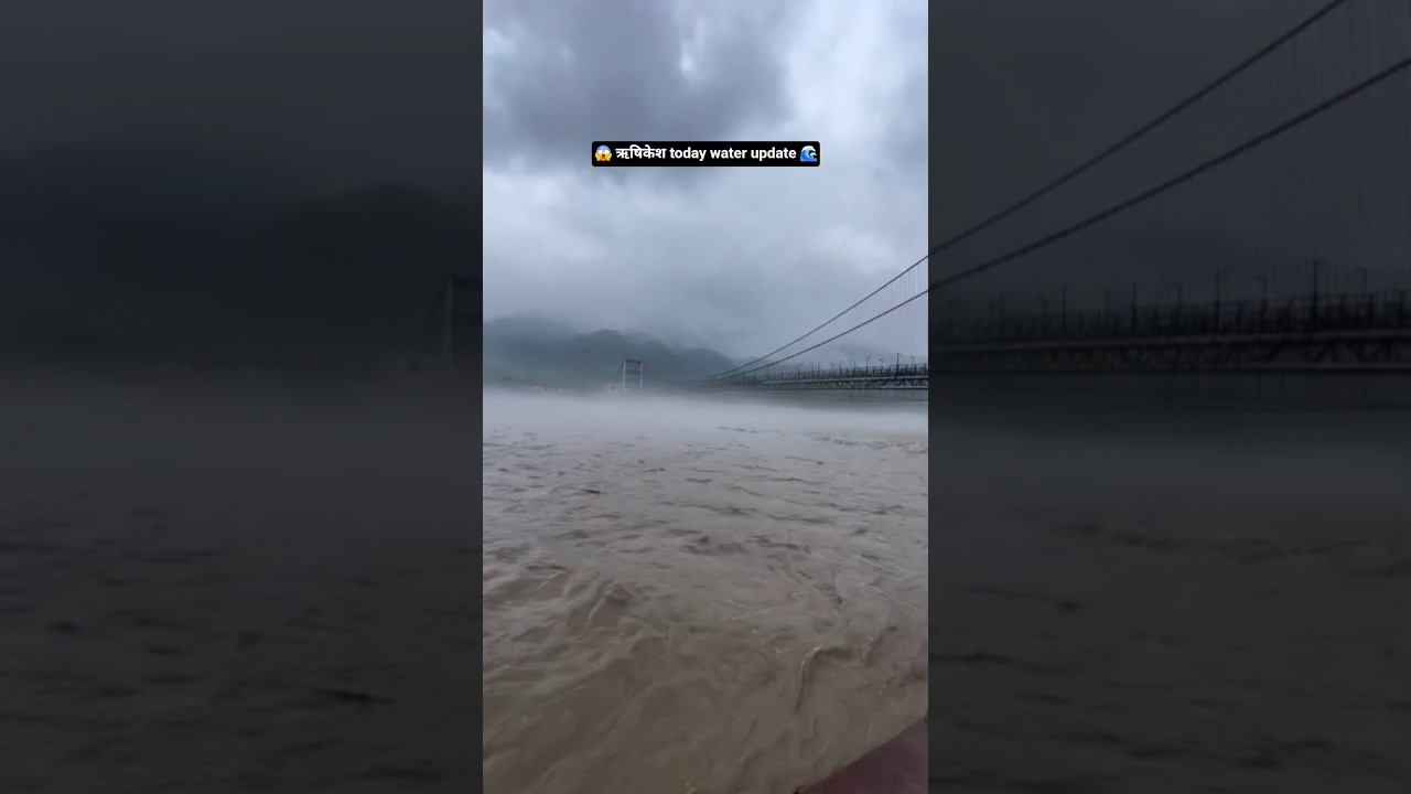 😱 ऋषिकेश today water update 🌊 | 🚨 Rishikesh flood #rishikesh #gangariver #gangaghat #flood #news