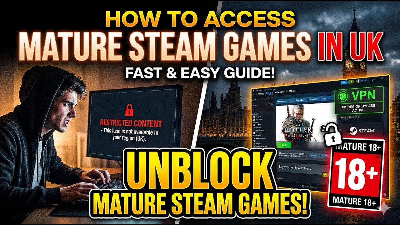 Как получить доступ к играм для взрослых в Steam в Великобритании?
