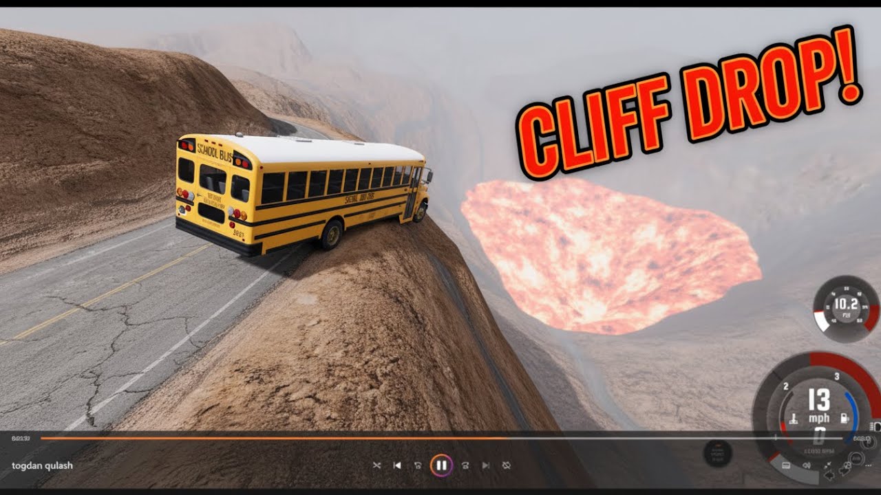 👉 BeamNG.drive Survival Test #2 | 100% vs 1% – Bus Cliff Drop Challenge!