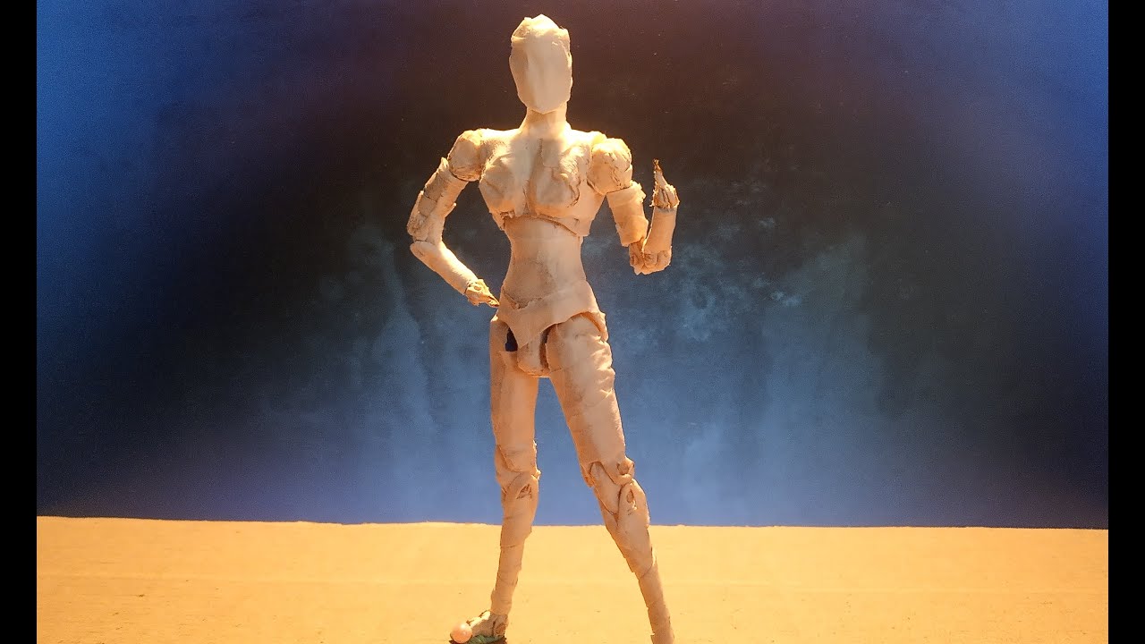 HOW TO MAKE FEMALE BASE BODY ACTION FIGURE (30+ POINTS OF ARTICULATION) WITH PAPER