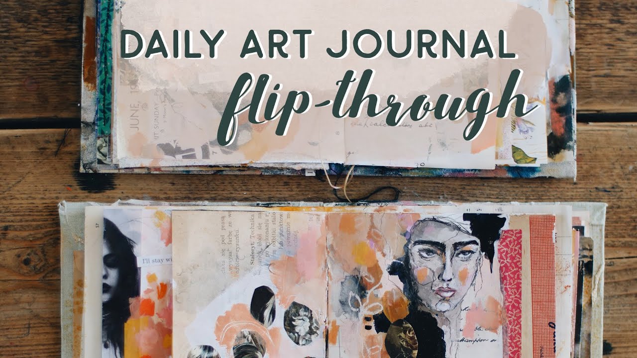 Mixed Media Daily Art Journal Flip Through