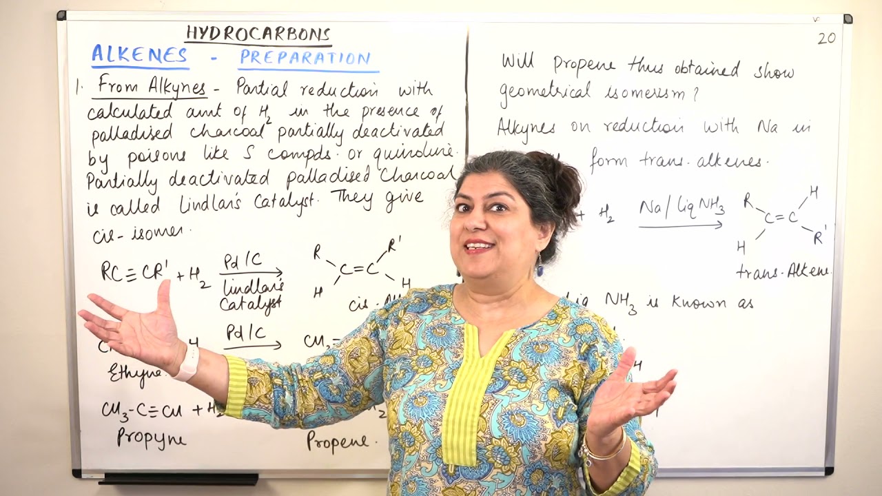 XI -13 #20 - Preparation of  Alkenes from Alkynes