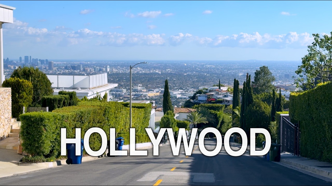 Driving Hollywood Hills Los Angeles, California | 4K Roadtrip Video