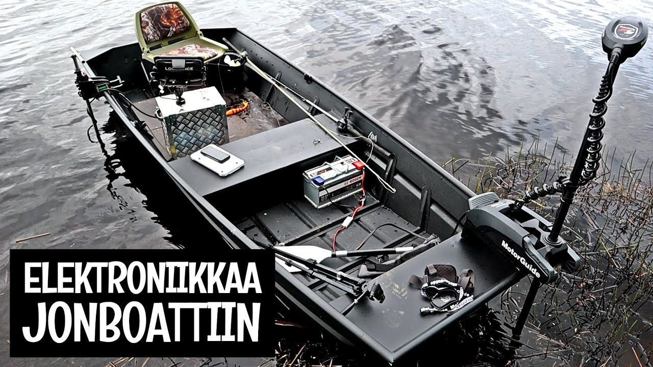 JONBOAT KESÄKUNTOON, ELEKTRONIIKAN ASENNUKSET - MOTORGUIDE XI3 - LOWRANCE ACTIVE TARGET 2