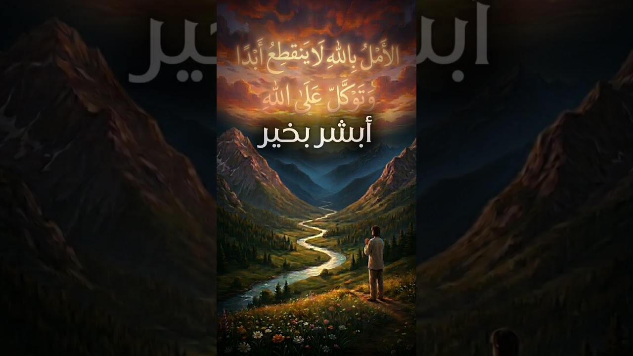 #اكسبلورياصاحب الهم إن الهم منفرج ابشرمن بخير فإن الفارج الله الأمل بالله لاينقط أبدآ وتوكل علي الله