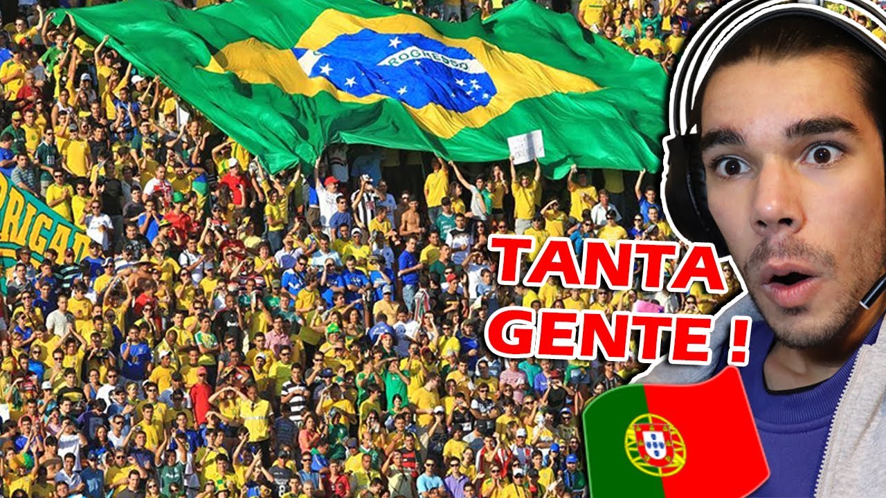 Português reage à TORCIDA da SELEÇÃO BRASILEIRA !