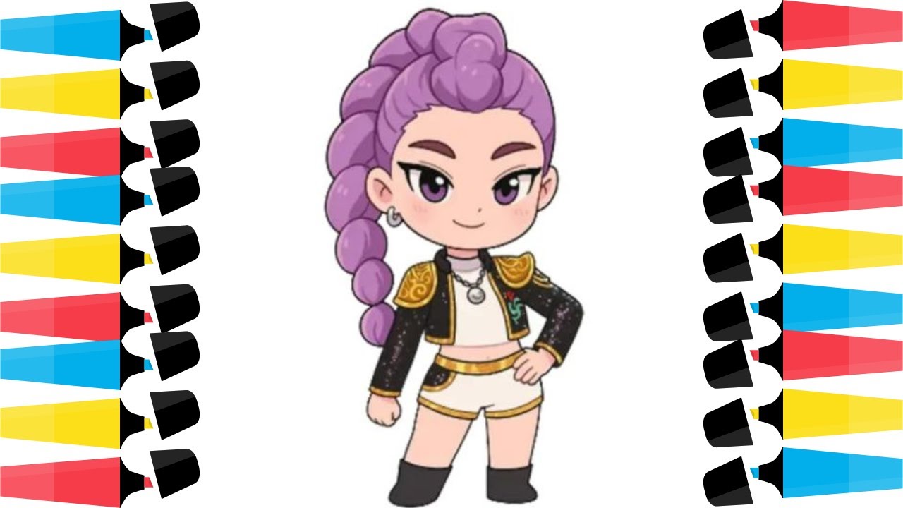 Como dibujar a RUMI kpop demon hunters | Chibi style paso a paso