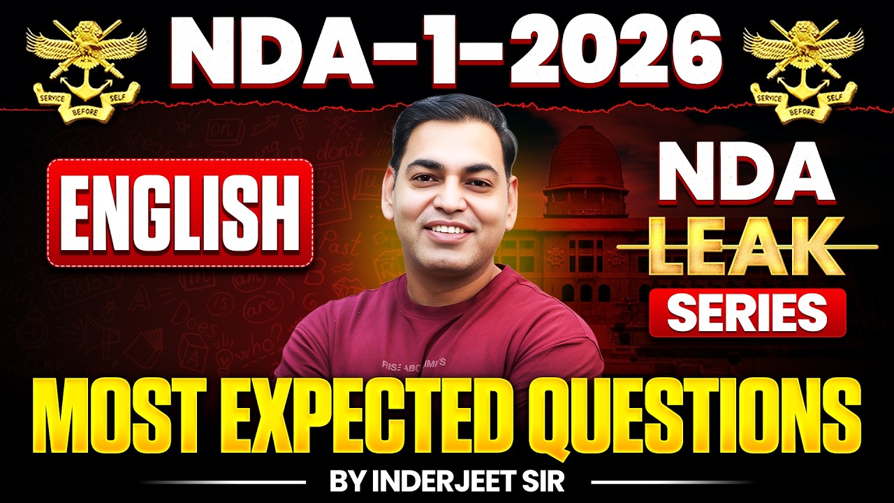 NDA English : Complete Revision with Most Expected Questions✅ NDA English One Shot 🎯 THE LAST SHOT 👊