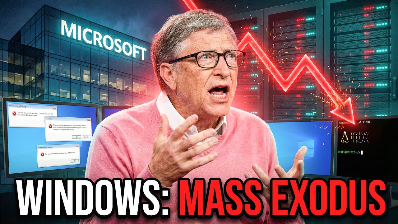 Bill Gates PANICS as Windows 11 Market Share CRASHES &mdash; Linux Hits RECORD HIGH!