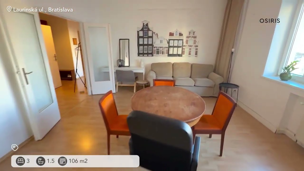 Klimatizovaný 4-izbový byt, v úplnom centre mesta, Laurinská ul.