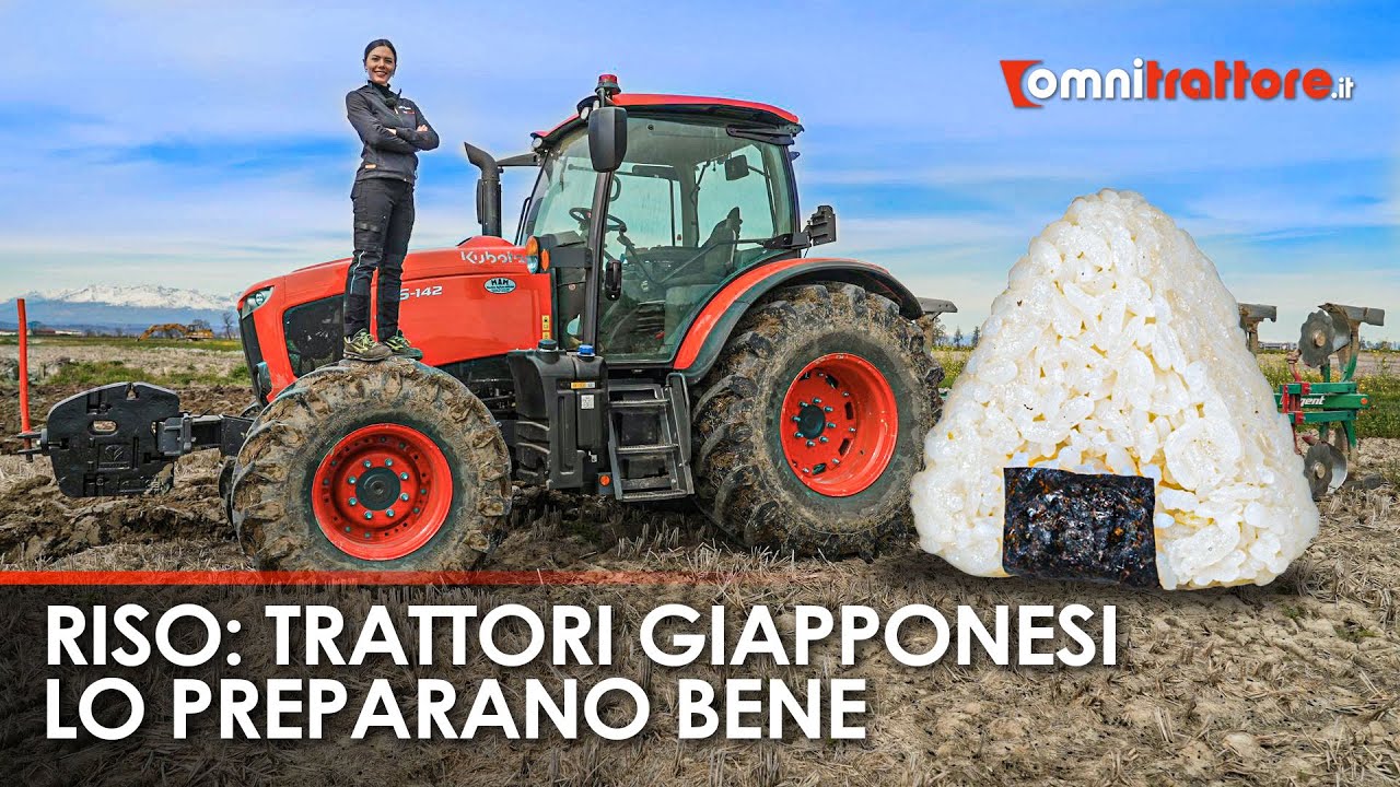 In RISAIA Giulia Tonello con Kubota, trattore M 6-142, aratro pentavomere