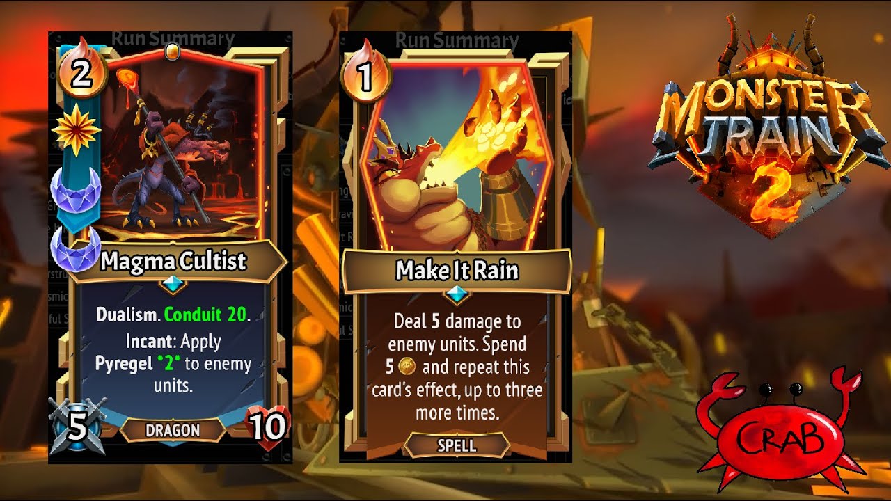 Magma Cultists Absolutely Making It Rain In The Train (Monster Train 2)