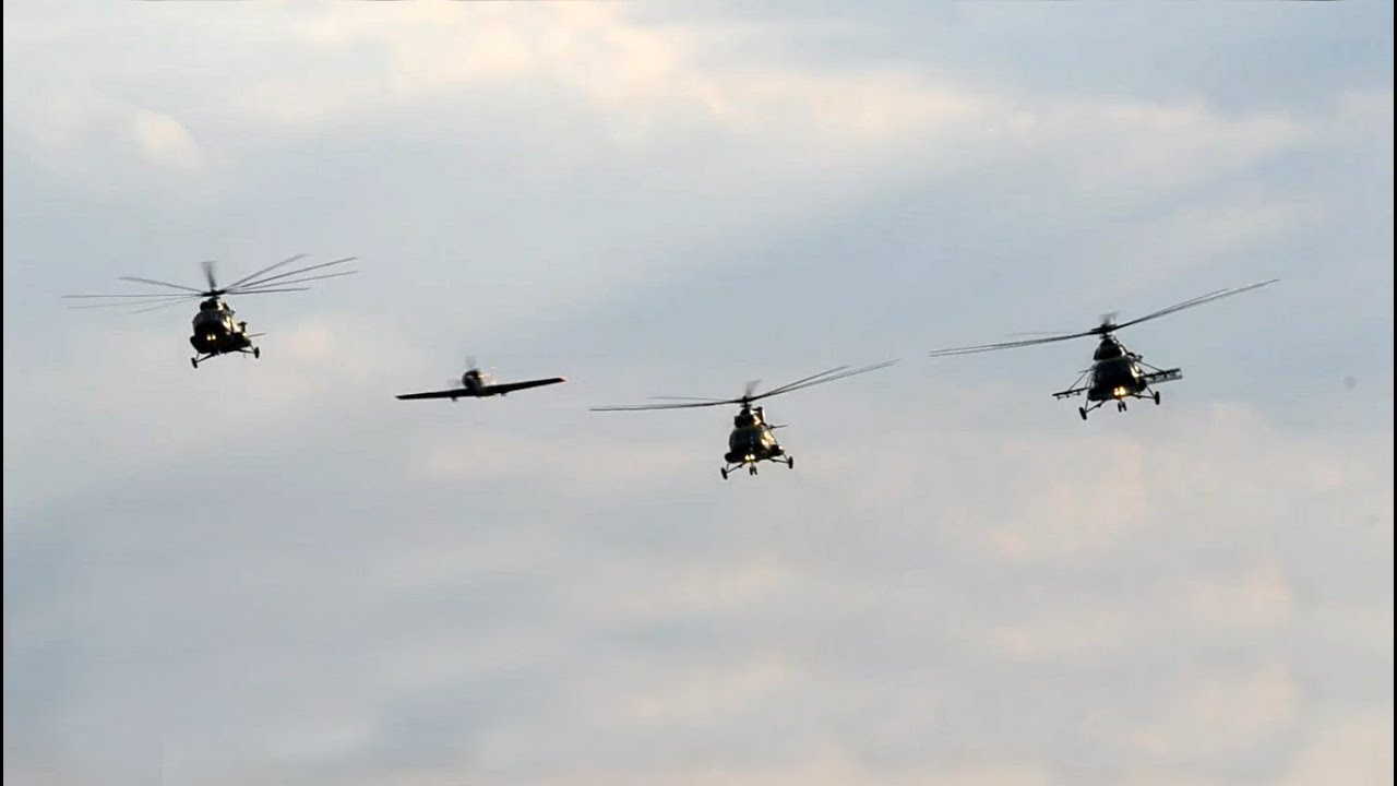 MH86 Helicopter Base demonstration flight on August 20th celebration over Tisza river, Hungary