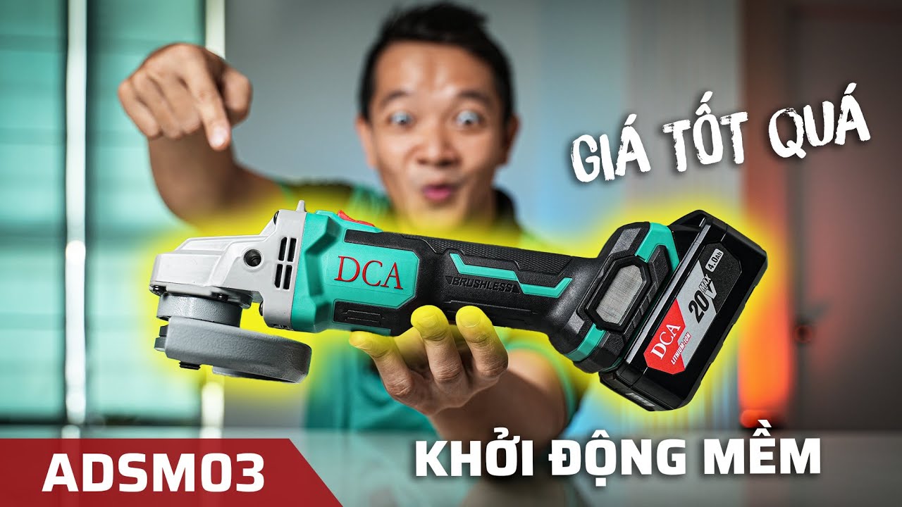 Nguyên ComBo Máy Pin 4Ah Chỉ Hơn 2TR - Mài Góc DCA ADSM03 Quá Ổn Áp