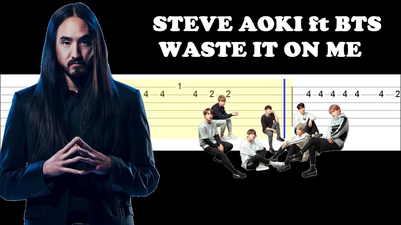 Steve Aoki ft Bts - Waste It On Me (Easy Guitar Tabs Tutorial)