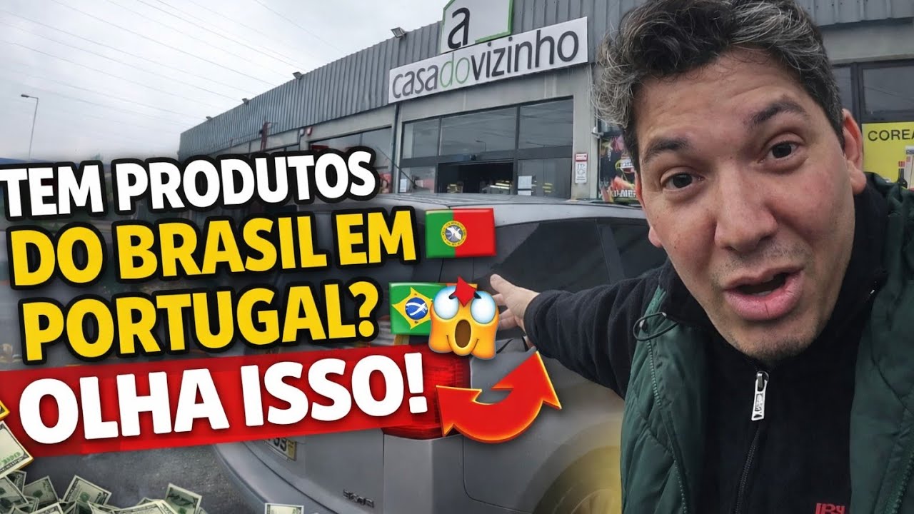 Vlog. O lugar que salva os brasileiros de matar a saudade🇧🇷😋 aqui em Portugal 🇵🇹#boboemportugal