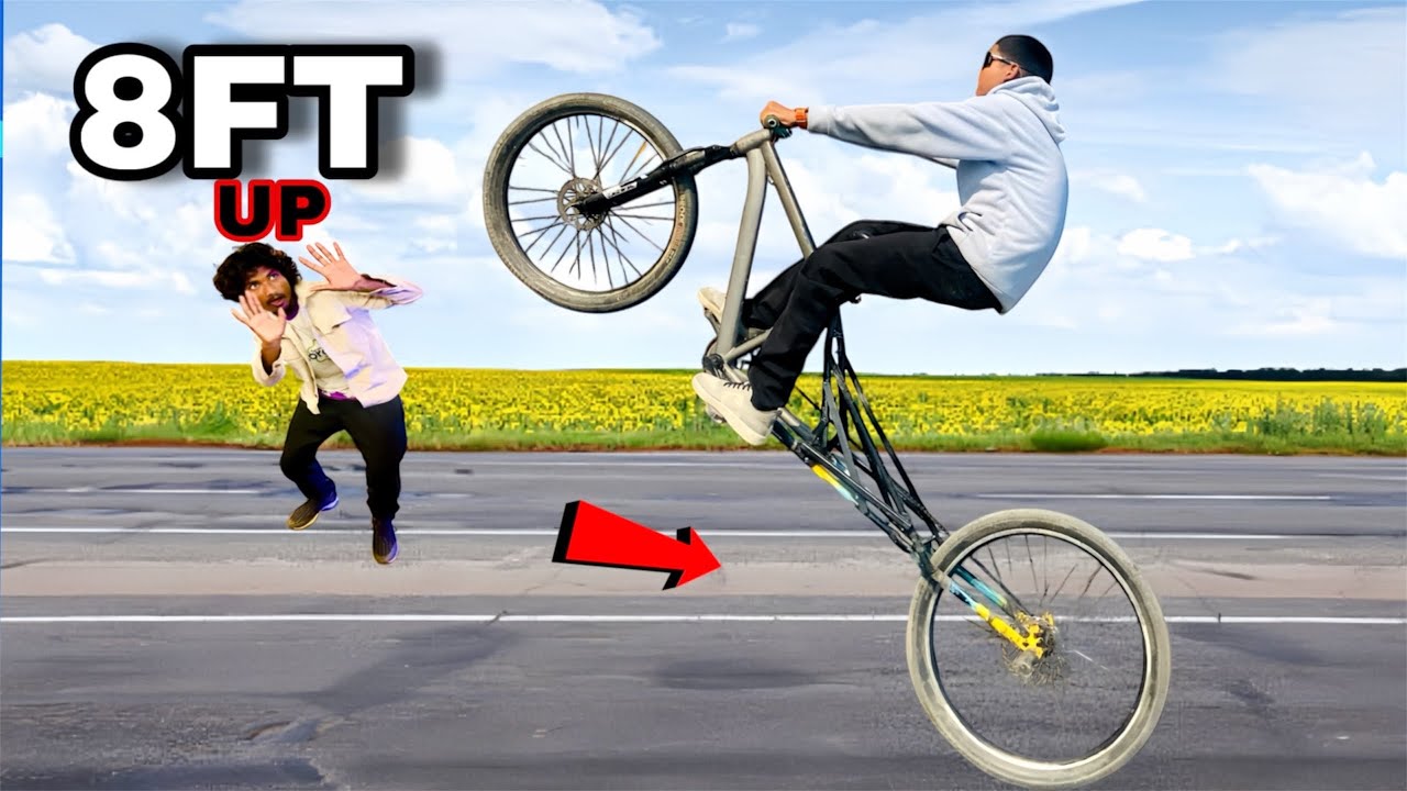 8FT Up Long Frame Bicycle wheeli  One Mistake Hospital 😰