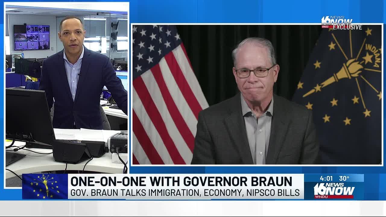 Gov. Mike Braun on utility bills, tariffs and Chicago Bears stadium bill