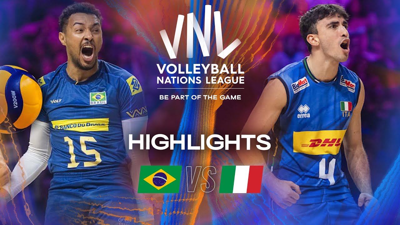 Brazil 🇧🇷 vs. Italy 🇮🇹 - Highlights | Week 2 | Men's VNL 2025