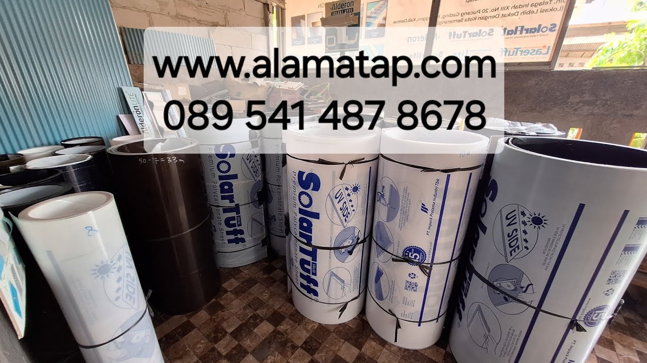 TERMURAH GILAA! INFO HARGA ATAP SOLARTUFF SOLARFLAT - KANOPI ATAP BENING TRANSPARAN - ATAP SOLARFLAT