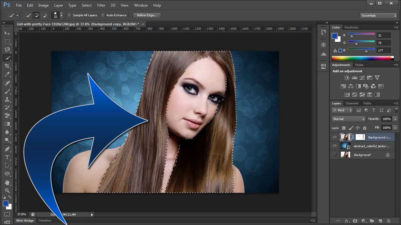 Adobe Photoshop CS6  Remove:Change Background