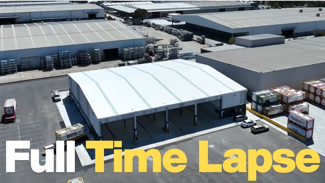 TIMELAPSE FOOTAGE - BOOTH WASHBAY FACILITY BUILDOUT.