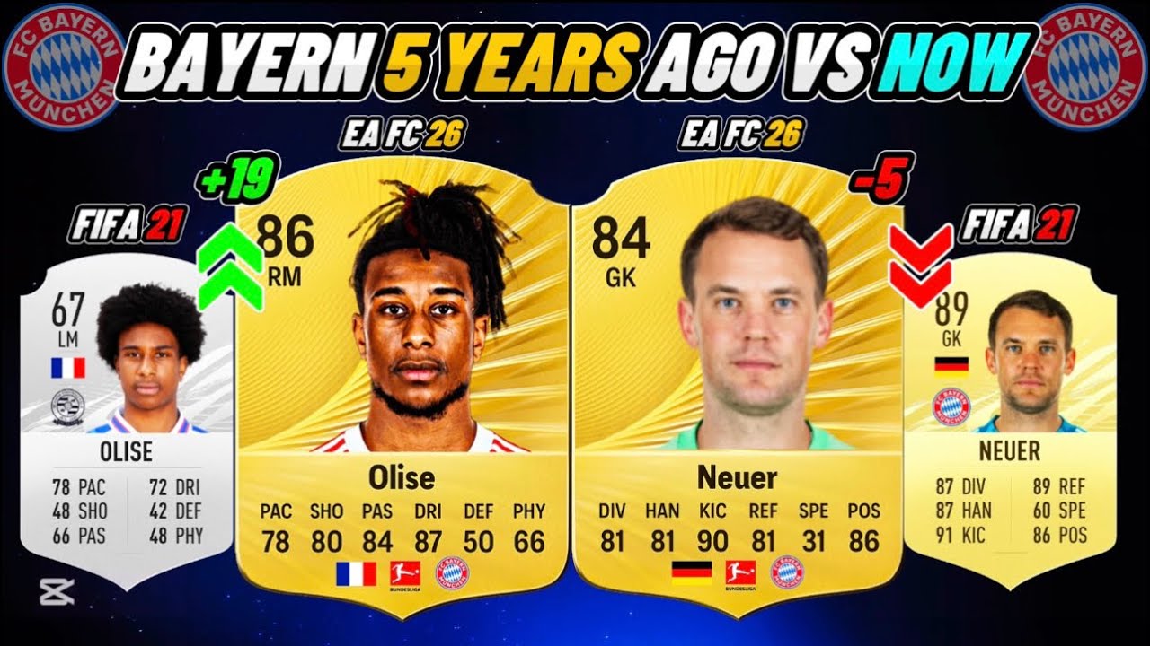 BAYERN PLAYERS 5 YEARS AGO VS NOW🥶🔥 FT. OLISE, UPAMECANO, KANE 
