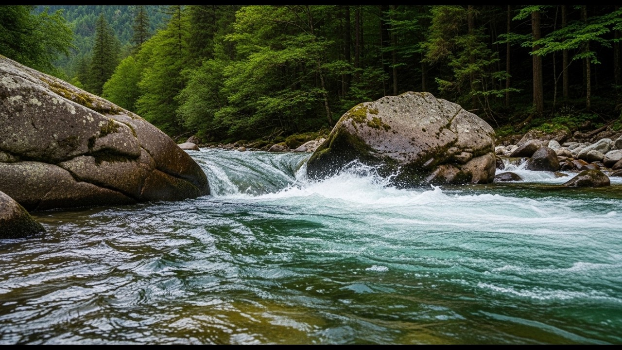 Deep Forest River Sleep 🌙 Nature Sounds for Night Calm