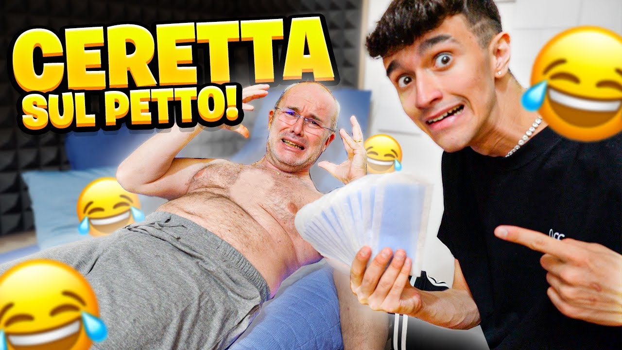 SCHERZO CERETTA a MIO PAPÀ sul PETTO! URLA e SCLERA! *TROPPO DIVERTENTE*