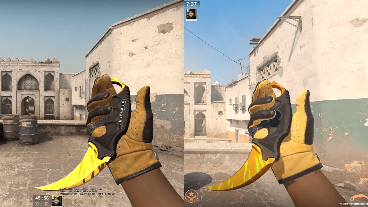CS1 vs CS2 | Karambit Knife - Tiger Tooth
