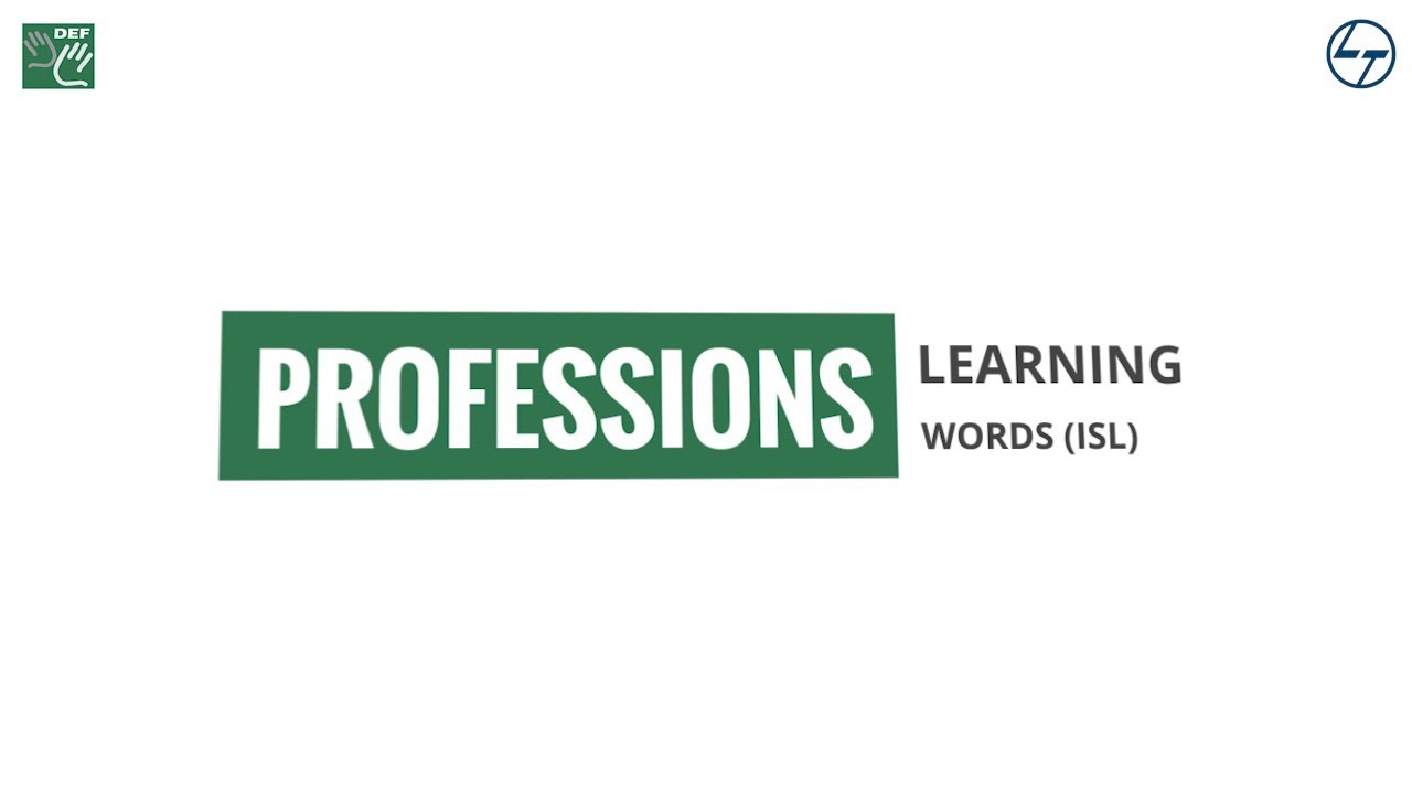 Professions (Indian Sign Language)