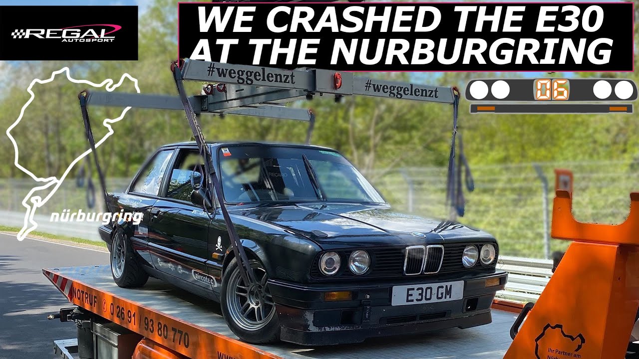 M20 2.9l E30 STROKER отправляется на трассу Нюрбургринг-Нордшляйфе [высокоскоростное столкновение]