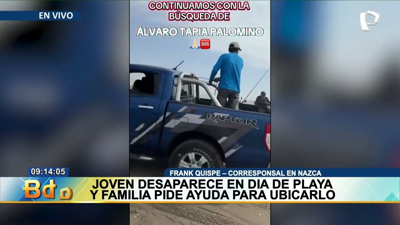 Nazca: Joven desaparece en un día de playa y familia pide ayuda para ubicarlo