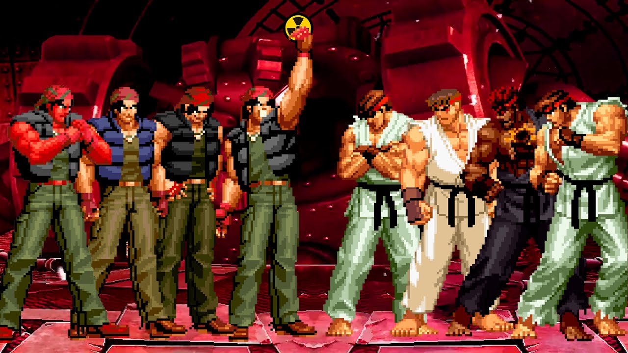 [KOF Mugen] Ralf Jones Team vs Ryu Team