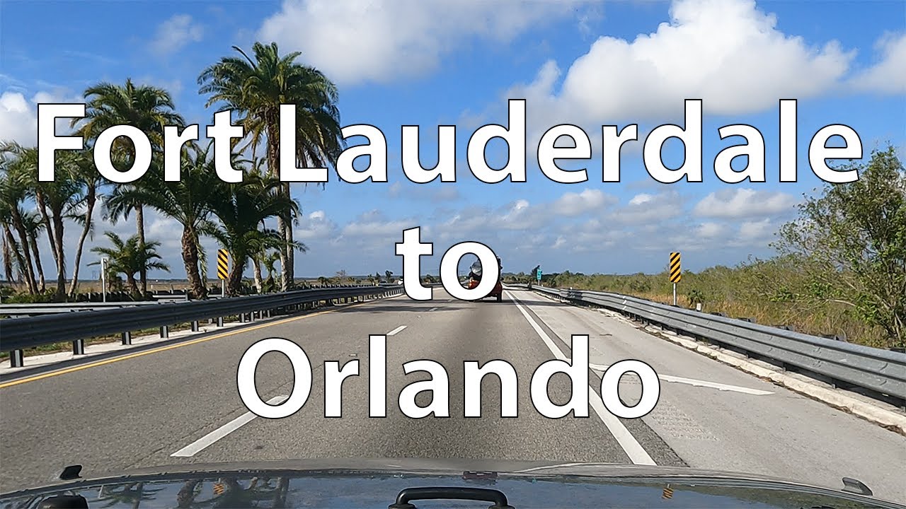 [4K] Driving from Fort Lauderdale to Orlando (US)