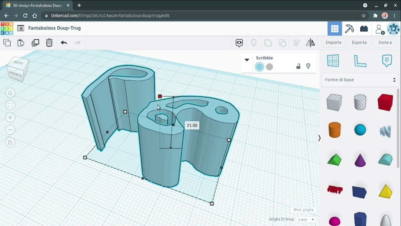 tinkercad tutorial 04 - modellare a mano libera