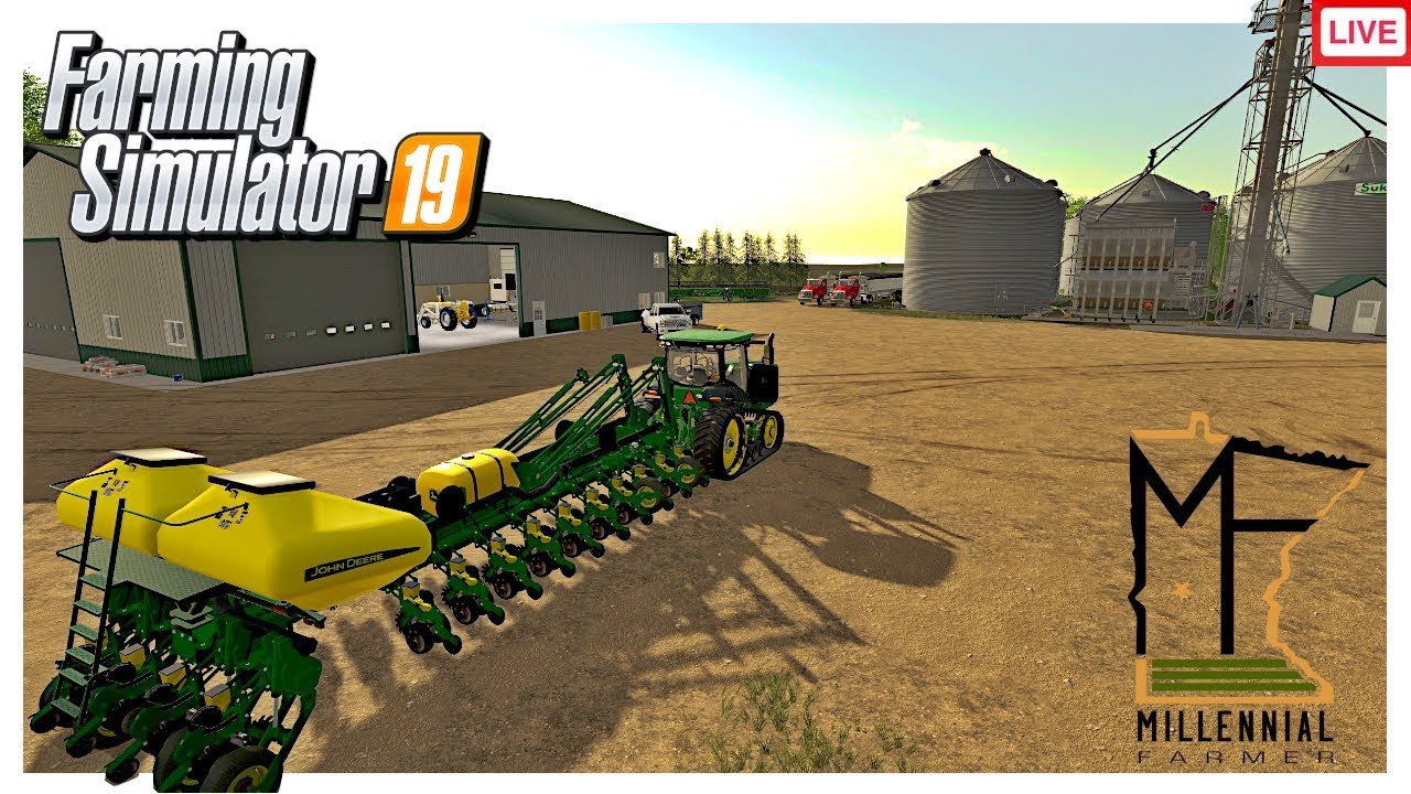 🔴 LIVE, Millennial Farms, Planting the 103 Acre Field  | Farming Simulator 19