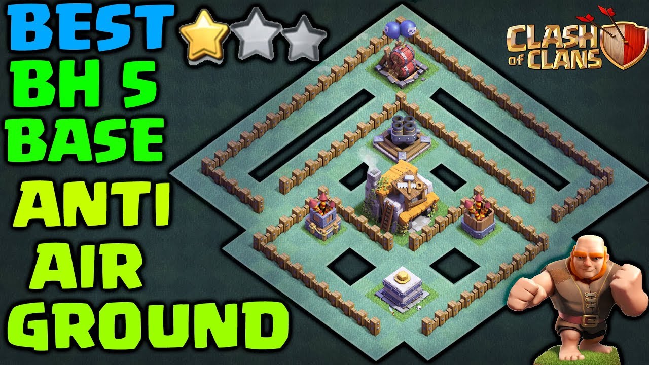 ⚔BH5 Base Builder Hall 5 ⚔ IMPOSSIBLE 2 STAR With Replay Anti Giant Anti Barcher Anti Air Troops