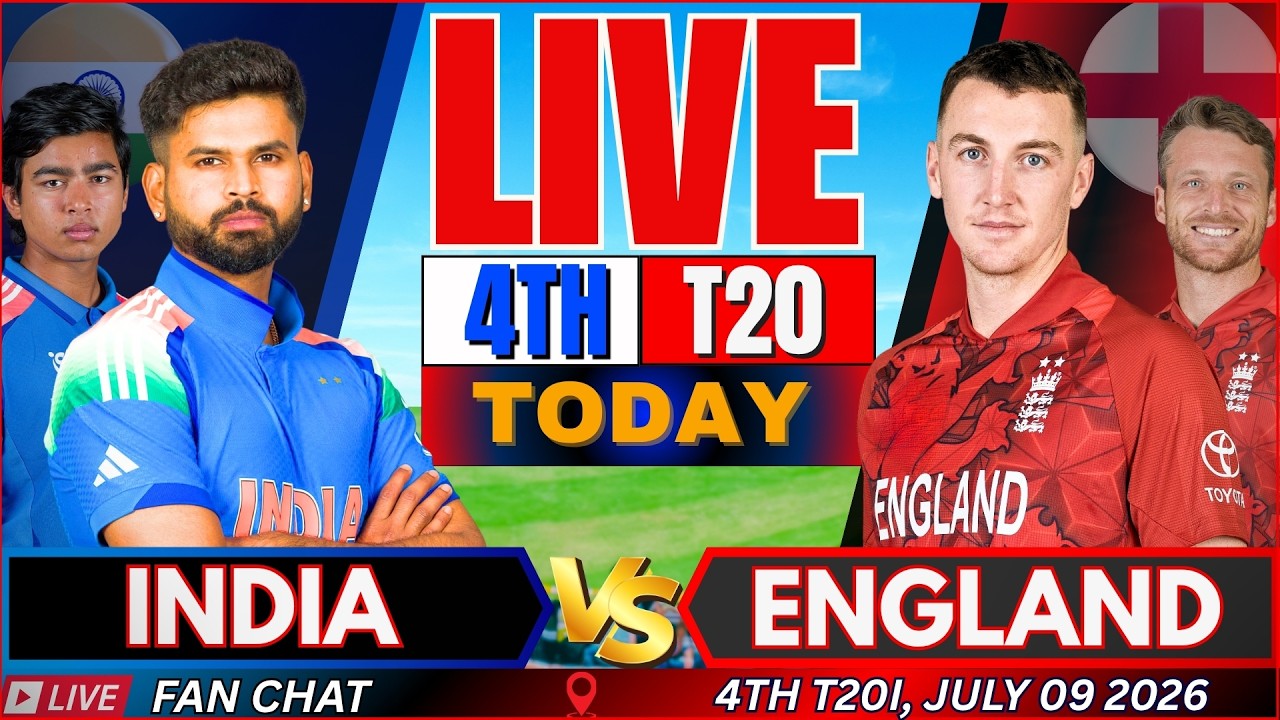 🔴LIVE: INDIA vs ENGLAND, 4th T20 | IND vs ENG Live cricket match today Fan Chat | Live score