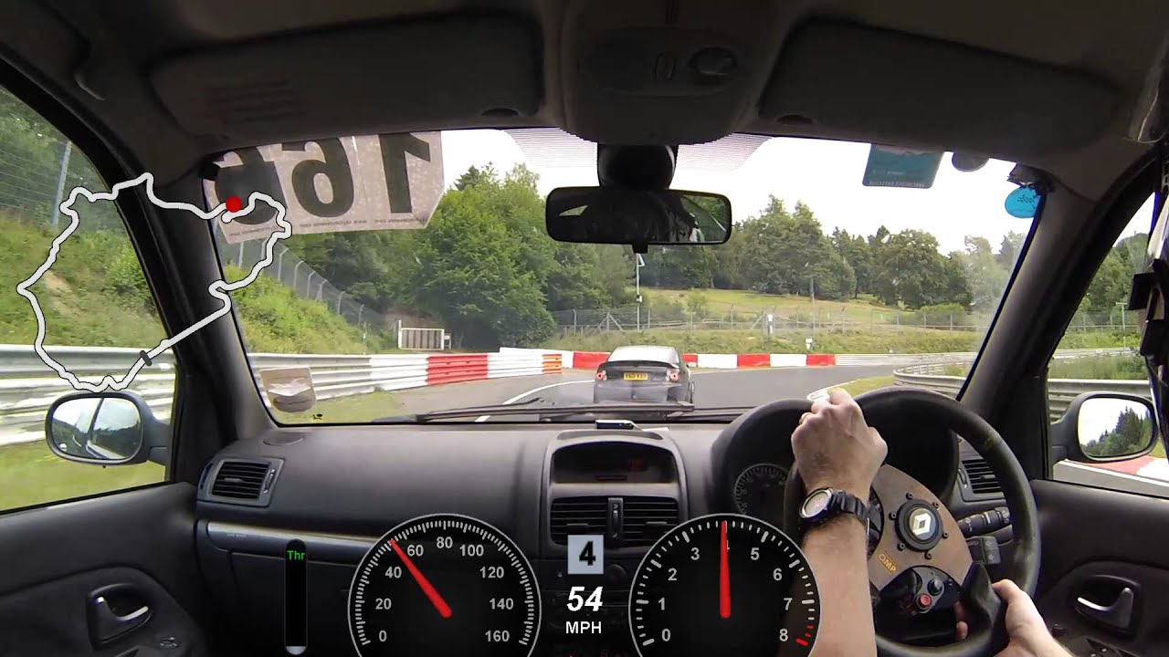 Nurburgring Clio 182 with data