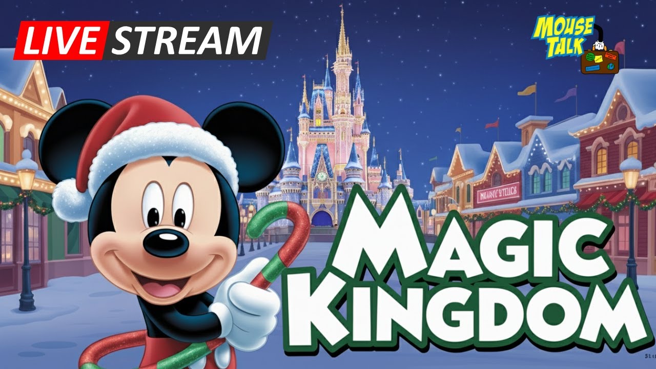 🔴 LIVE: Magic Kingdom: Early Morning Walk in the Park Christmas? | Walt Disney World Live Stream