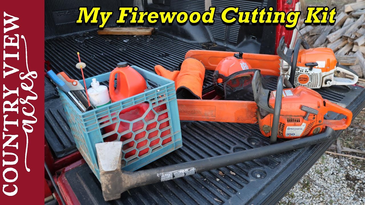 My firewood cutting kit.  Here's what I take with me to Cut trees and firewood?