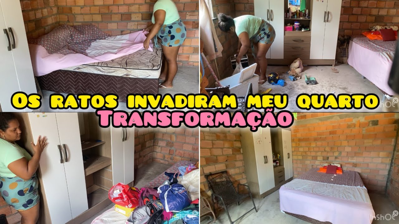 ESSE QUARTO TAVA ESQUECIDO 🥹FAXINA E MUDANÇA. muito rato 🐀 