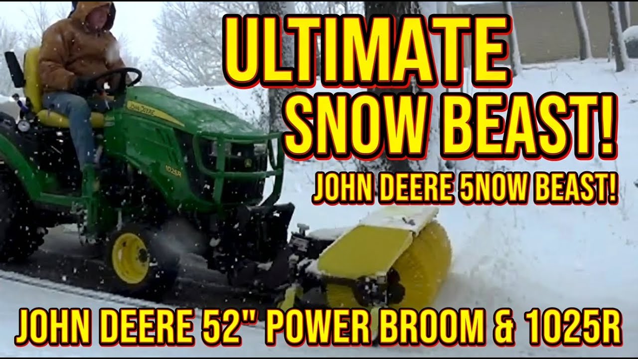 Обзор щетки John Deere 1025R с электроприводом, 52 дюйма.