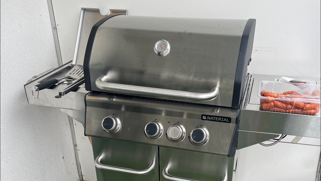 Grătar pe gaz Hudson 3 plus 1 arzătoare de la Naterial (Leroy Merlin)