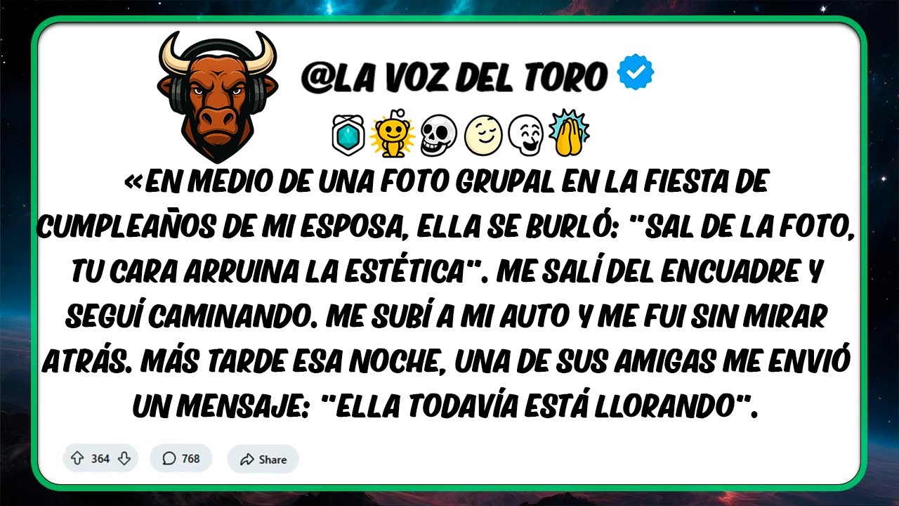 En medio de una foto grupal en la fiesta de cumpleaños de mi esposa, ella se burló: Sal de la Foto
